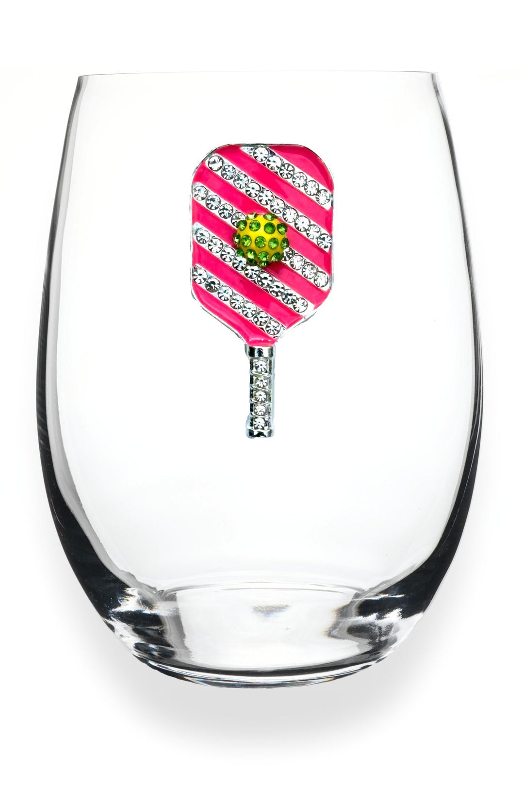 Pickleball Jeweled Glassware