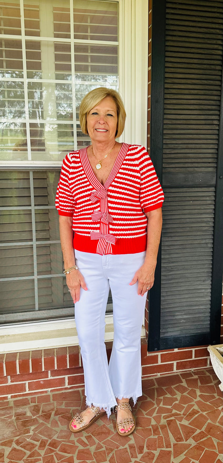 Stripes and Bows Top