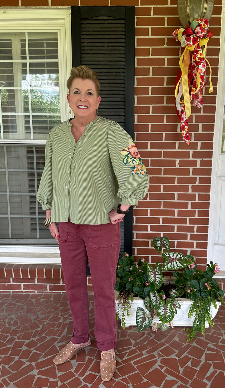 The “Rosalie” Blouse – Olive