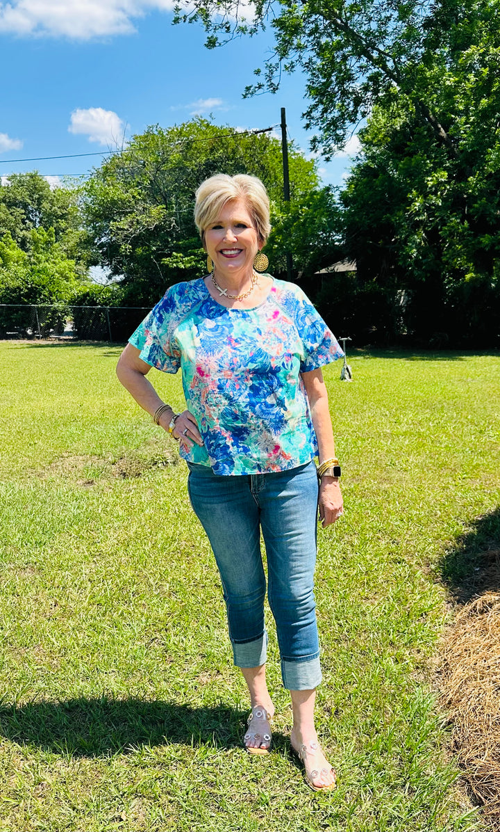 Flutter Floral Top