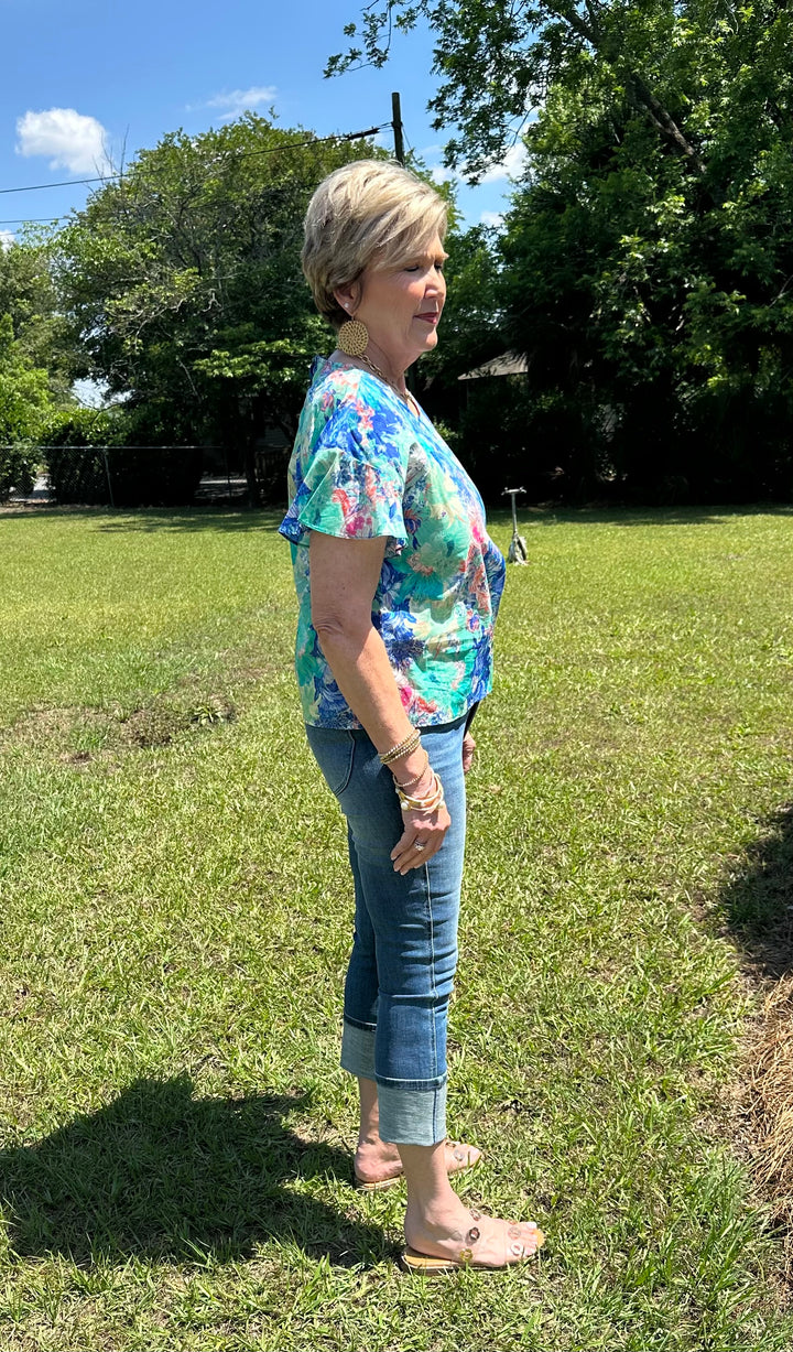 Flutter Floral Top