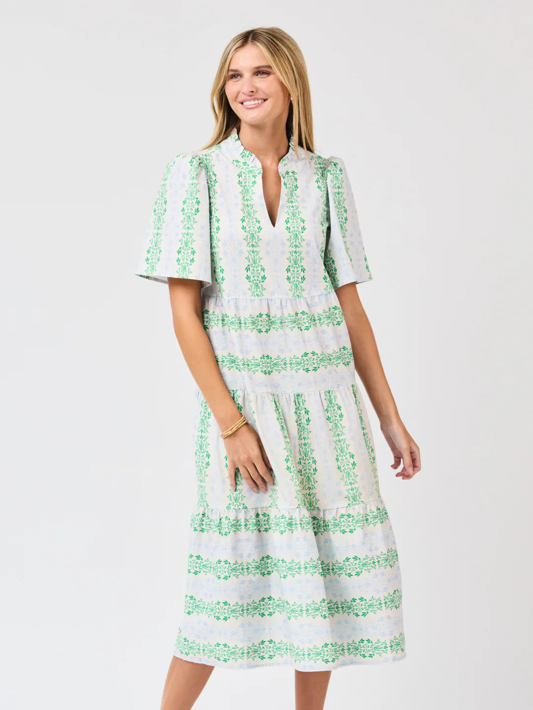 green vine dress Green Vine Leaves Print Dress: Long Sleeve Mini Cocktail Dress With Pockets