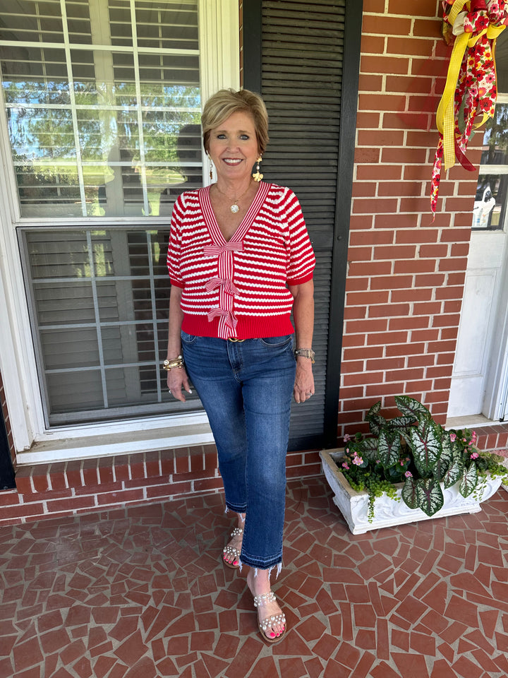 Stripes and Bows Top