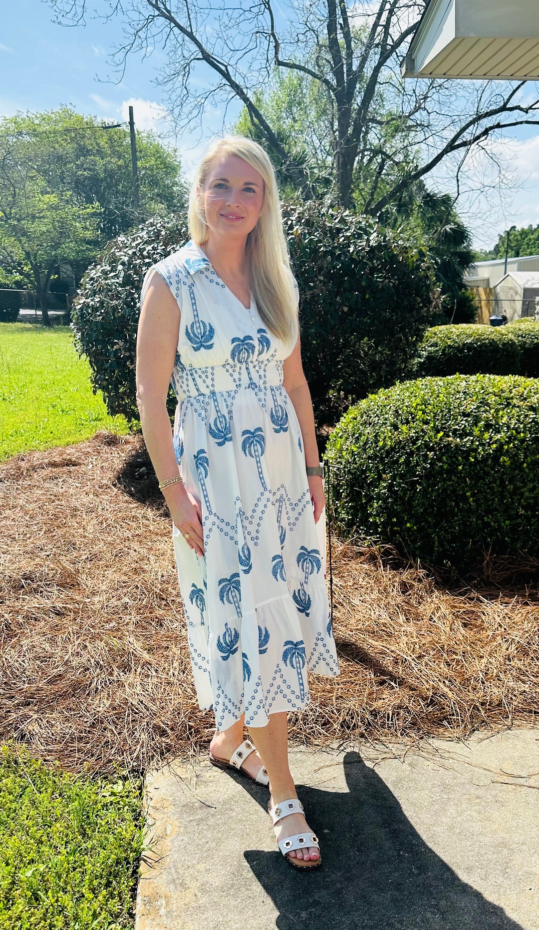 Tropical Paradise Dress - Blue