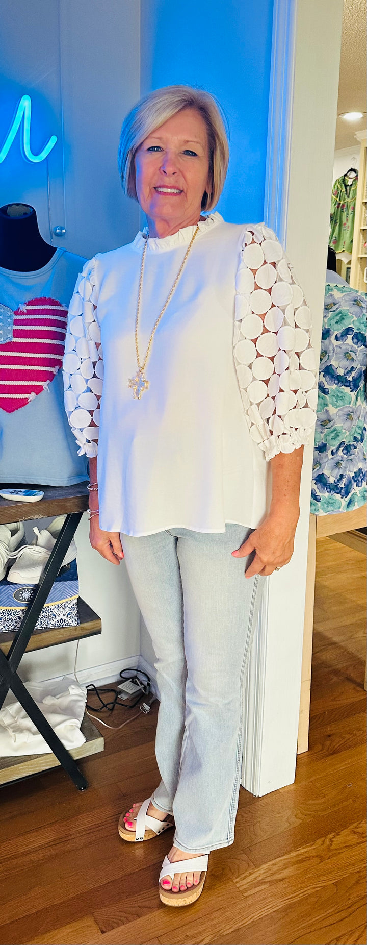 Fancy in White Top