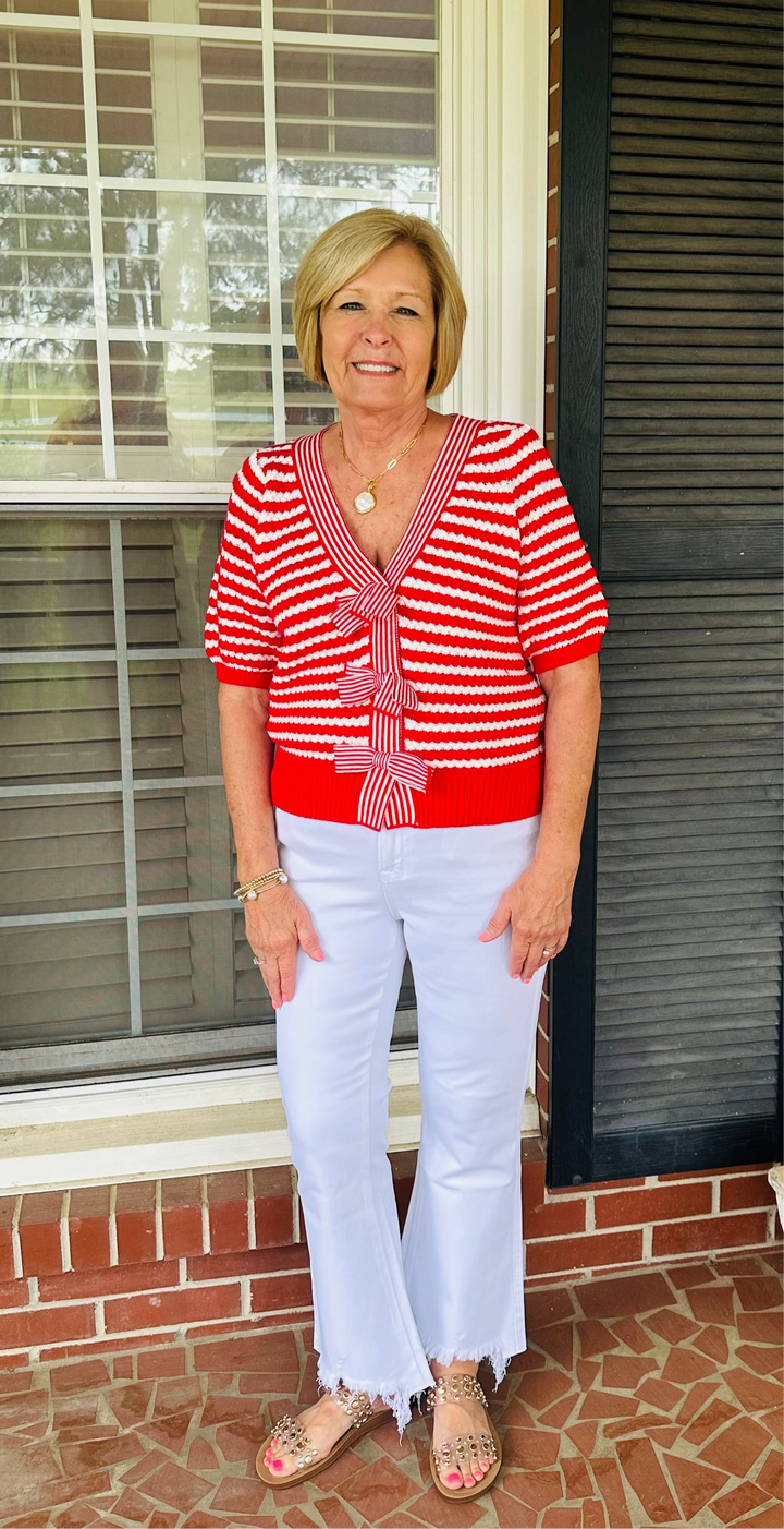 Stripes and Bows Top