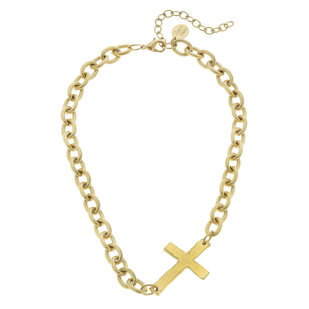 Sideways Cross Necklace
