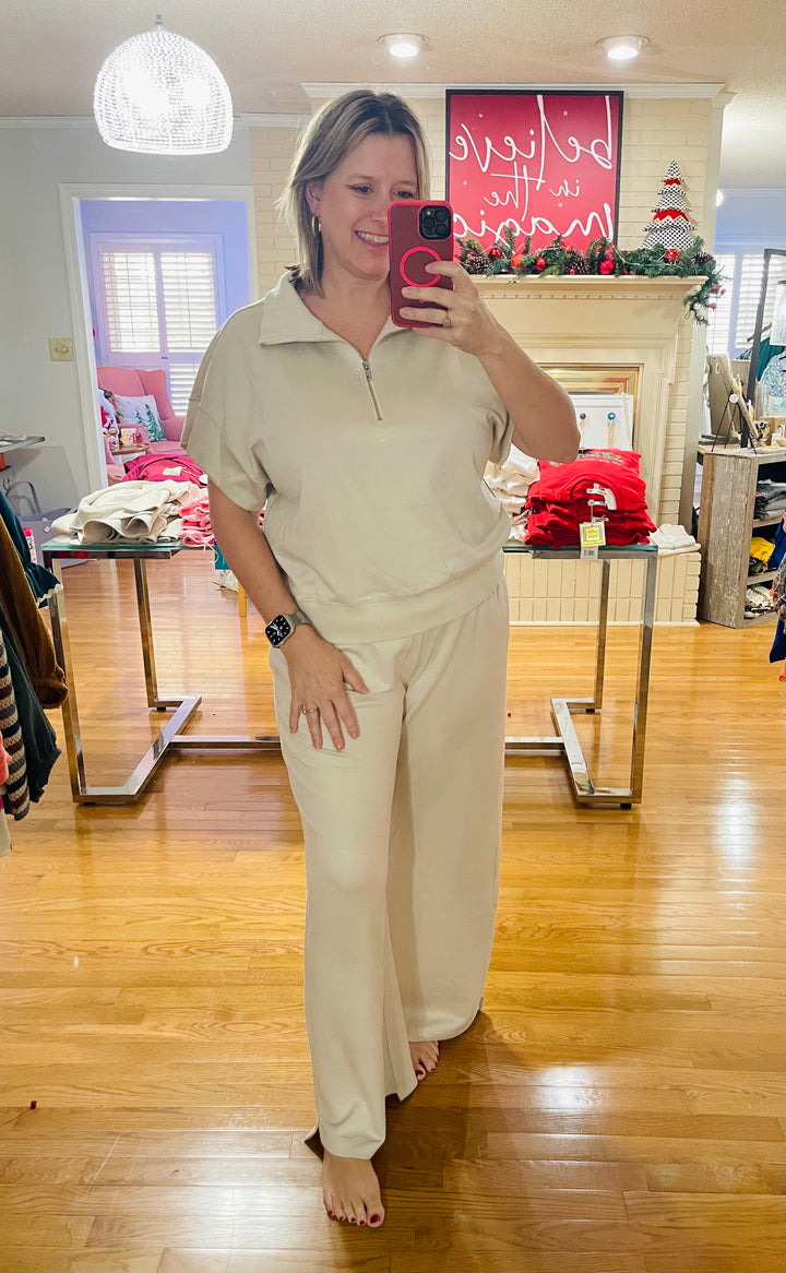 Luxeknit Pull- On Sweatpants-ecru