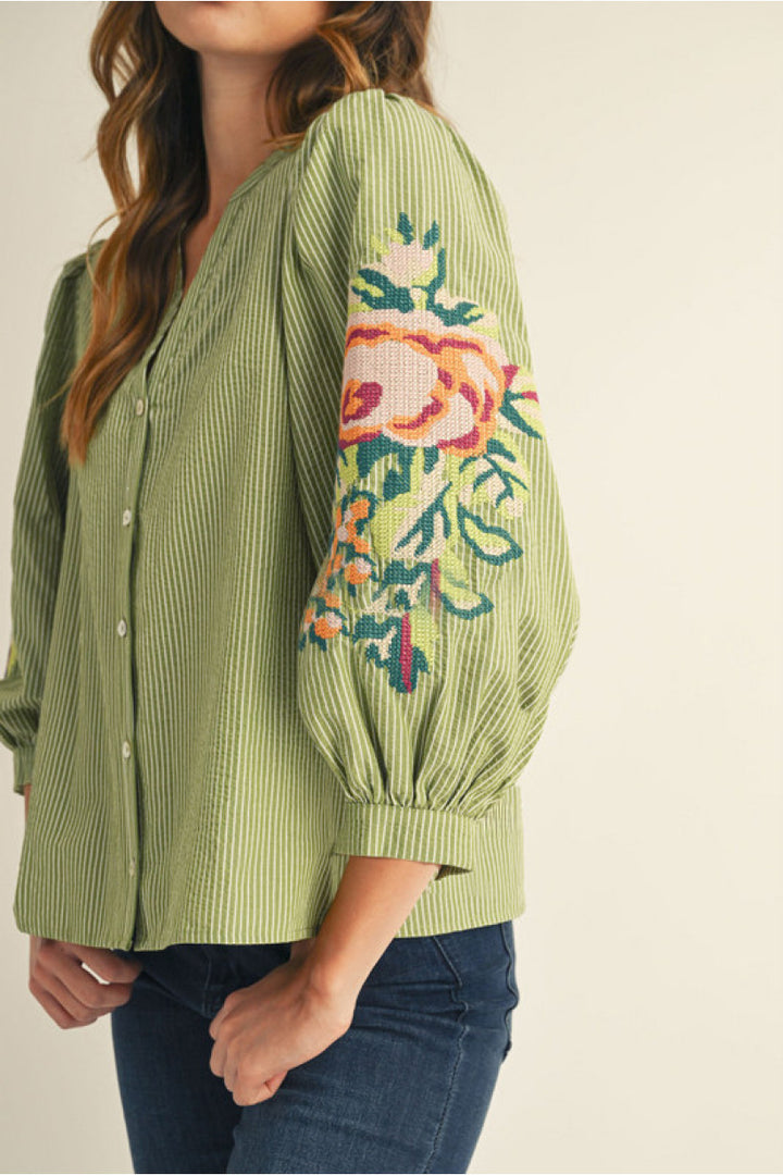 The “Rosalie” Blouse – Olive