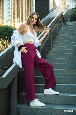 Luxeknit Pull- On Sweatpants-Merlot