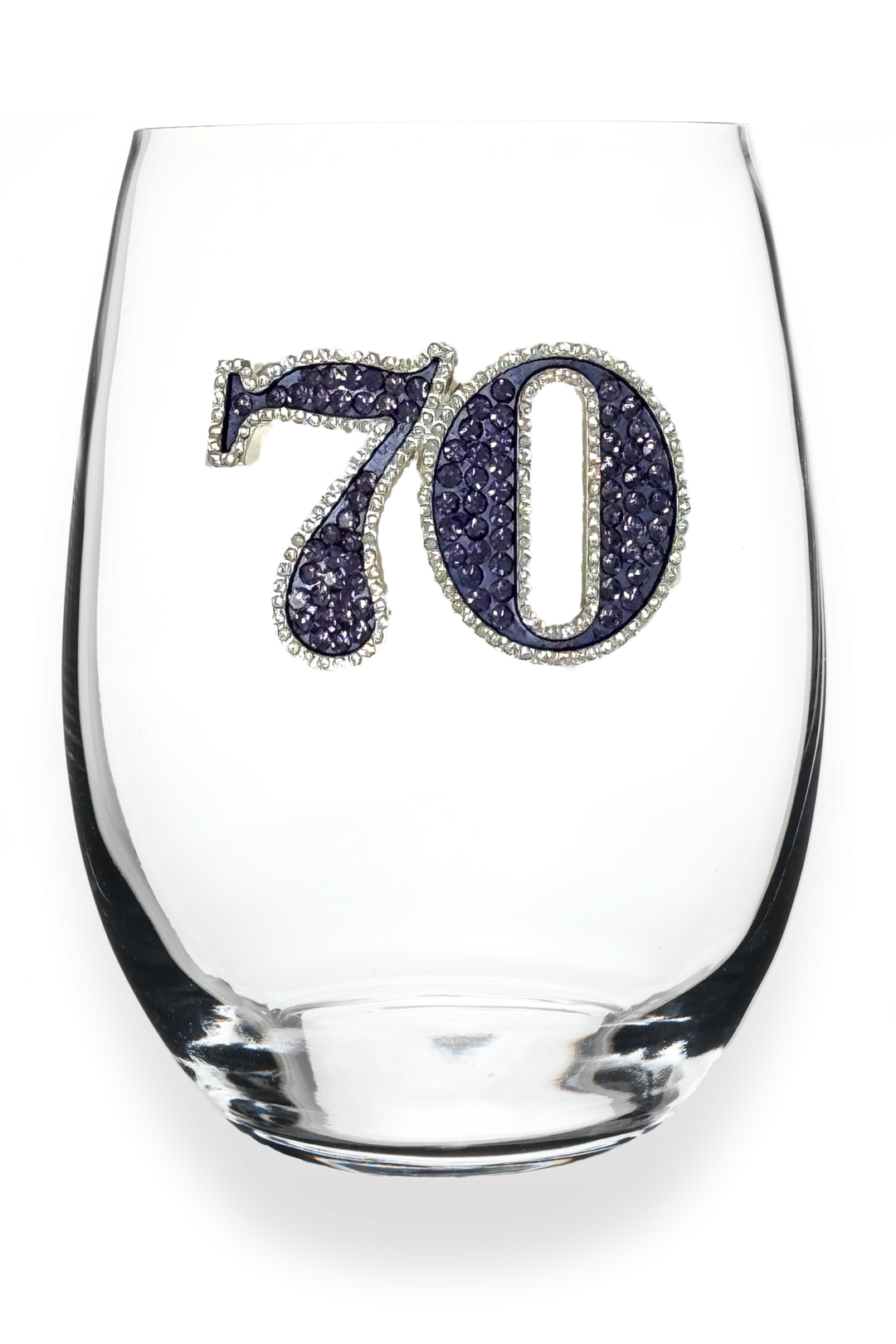70th Birthday Jeweled Glassware