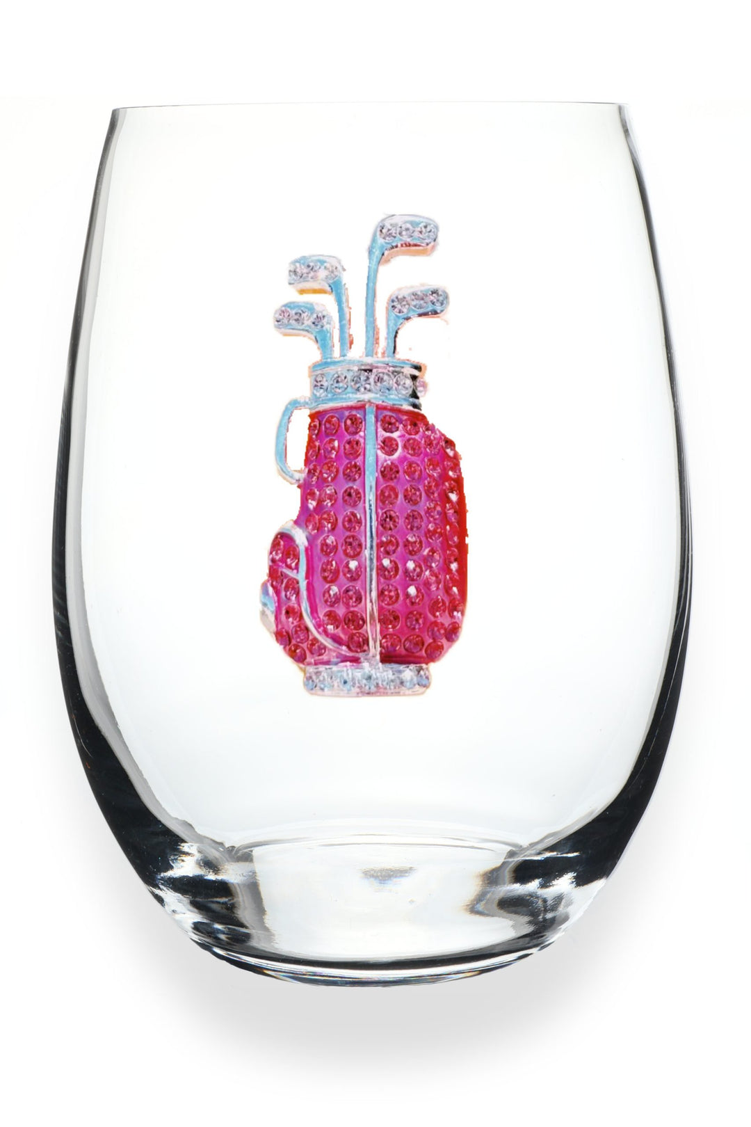Pink Golf Bag Jeweled Glassware