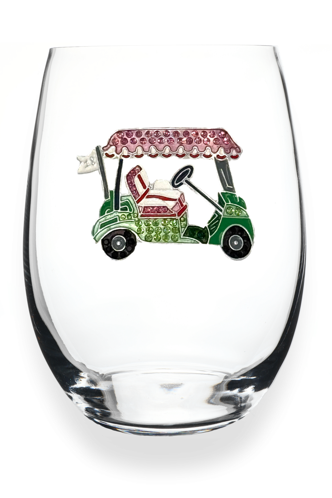 Golf Cart Jeweled Glassware