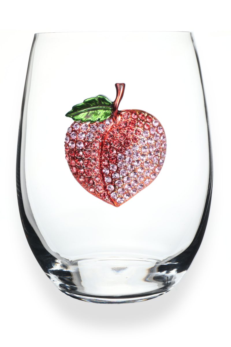 Peach Jeweled Stemless Glassware π