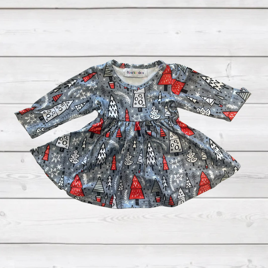 Christmas tree Girls twirly dress