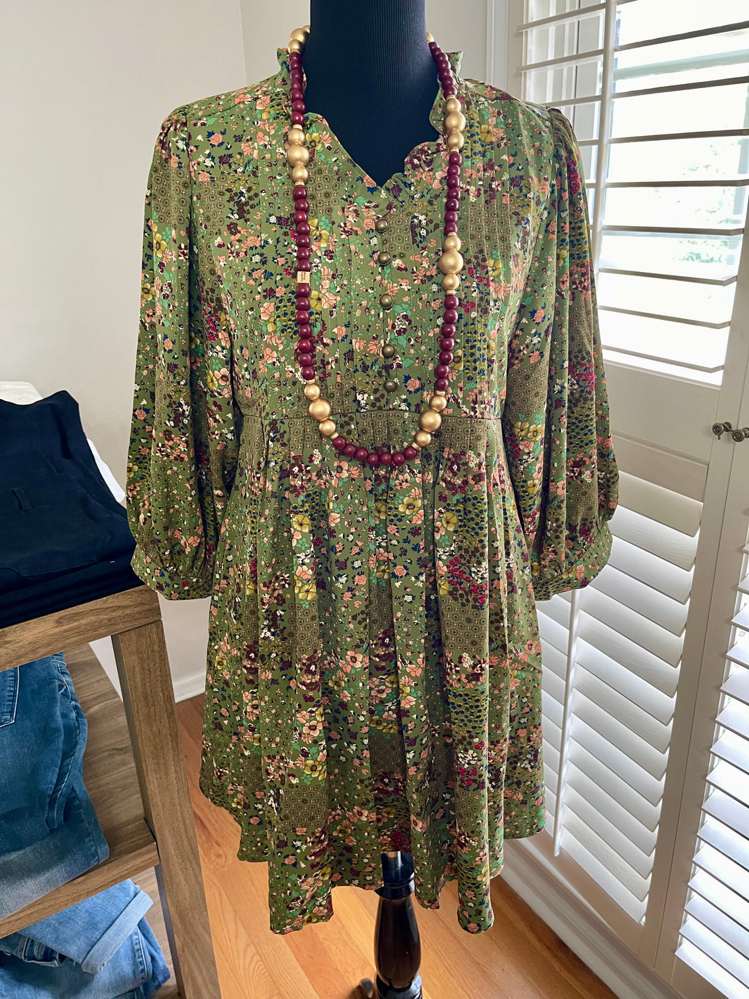 Olive Floral dress