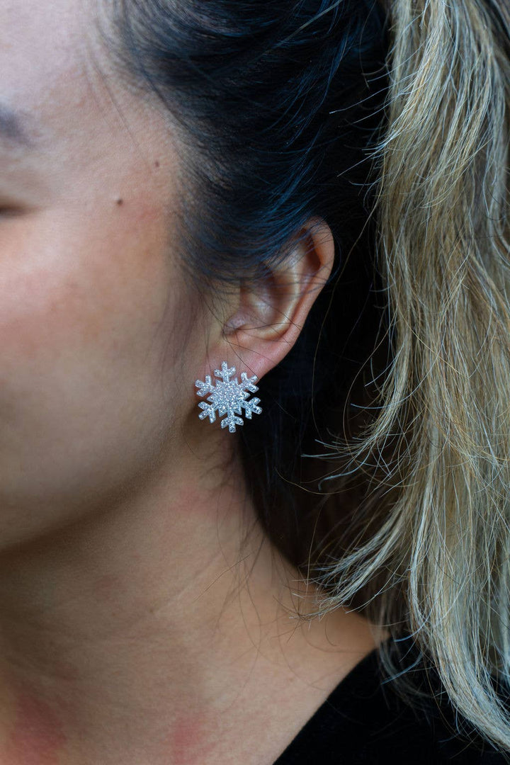 Snowflake Studs // Holiday, Christmas, Earrings