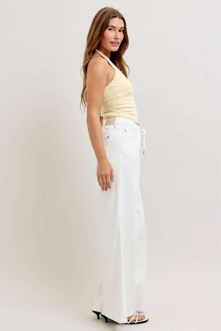 ✨ Golden Breeze Palazzo Jeans