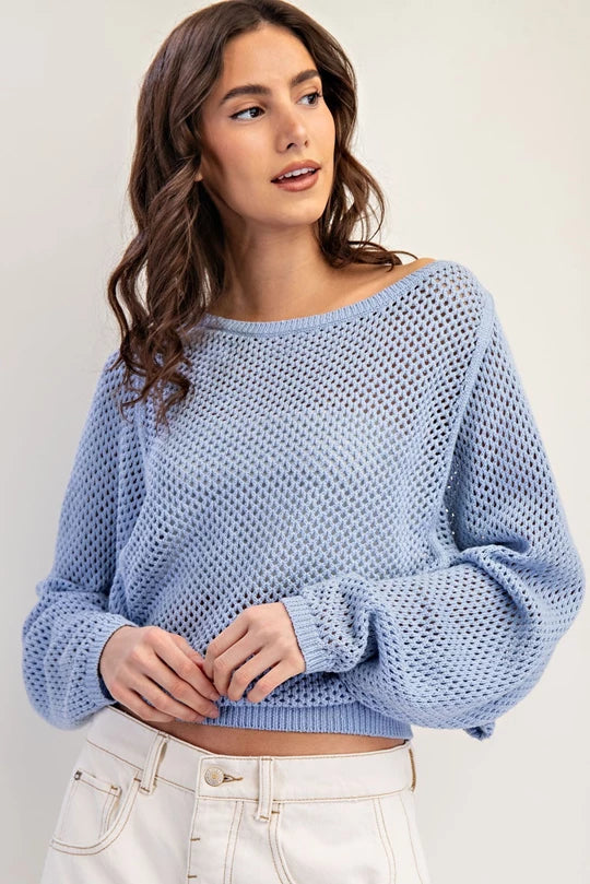 Boat Neck Airy Sweater