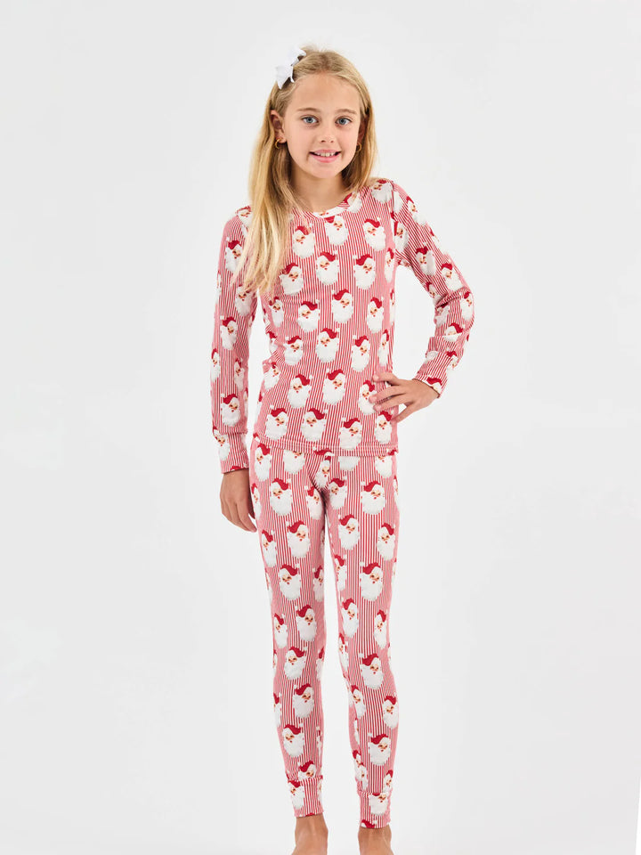 Kids Pajama Set | Santa Baby Red