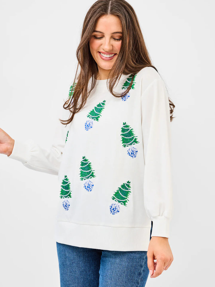 Lakelyn Sweatshirt | Blue Trees