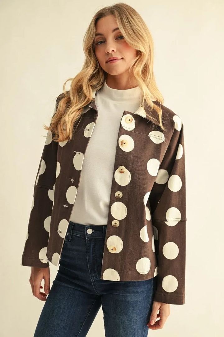 Mocha Dot Jacket 🤎