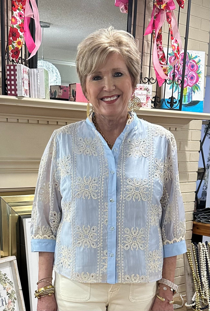 Blue Sky Spritz Blouse