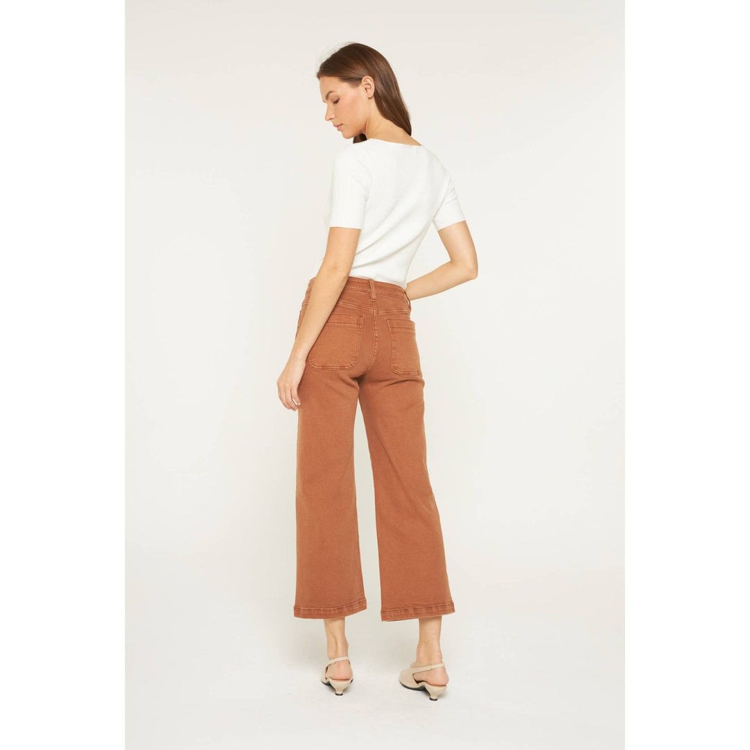 HIGH RISE CROPPED WIDE LEG WITH PATCH PKT