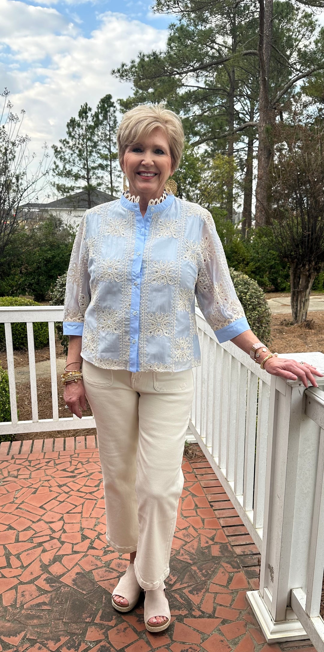 Blue Sky Spritz Blouse