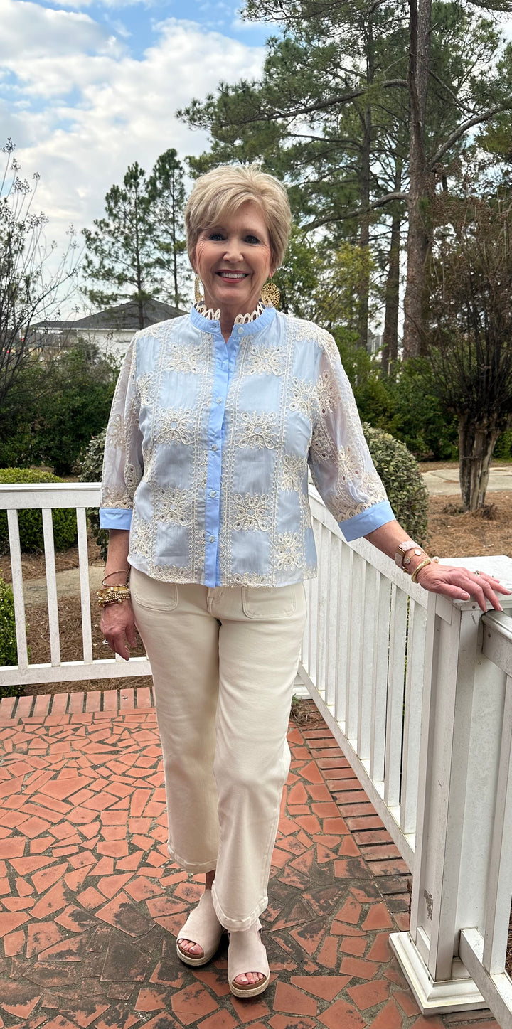 Blue Sky Spritz Blouse