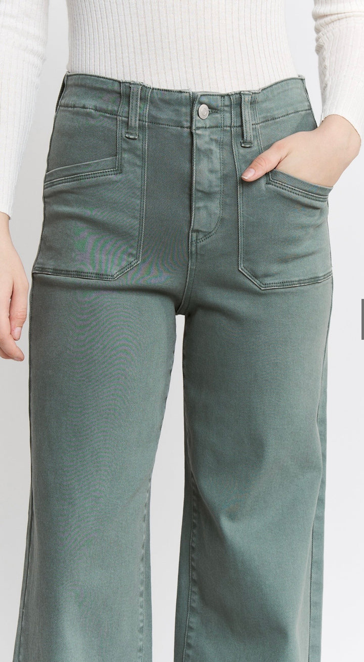 Cilantro Wide Leg Denim- Mica