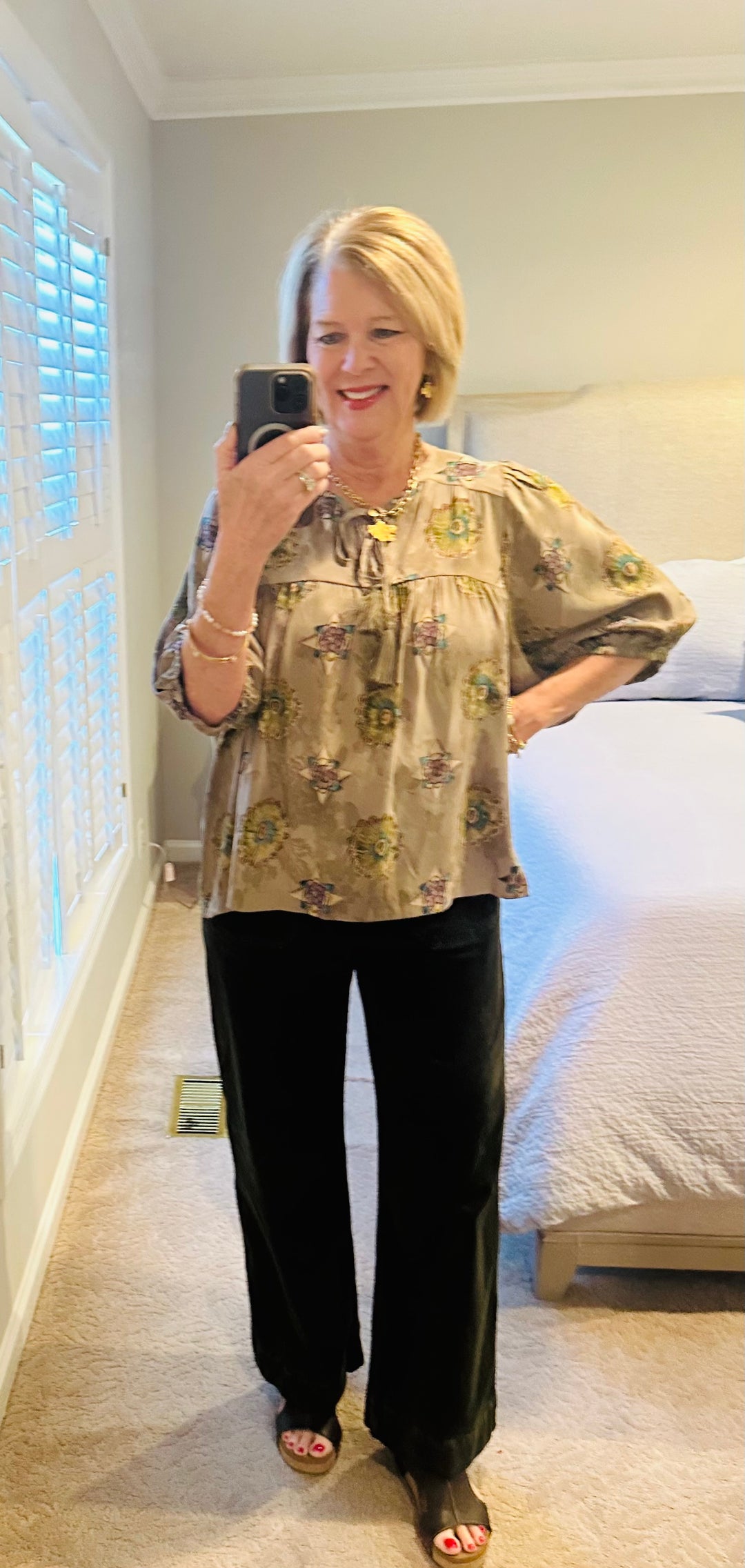 🌿 Woodland Bloom Boho Top
