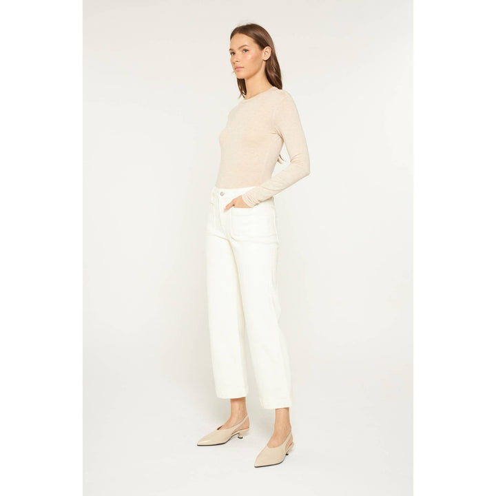 HIGH RISE CROPPED WIDE LEG WITH PATCH PKT