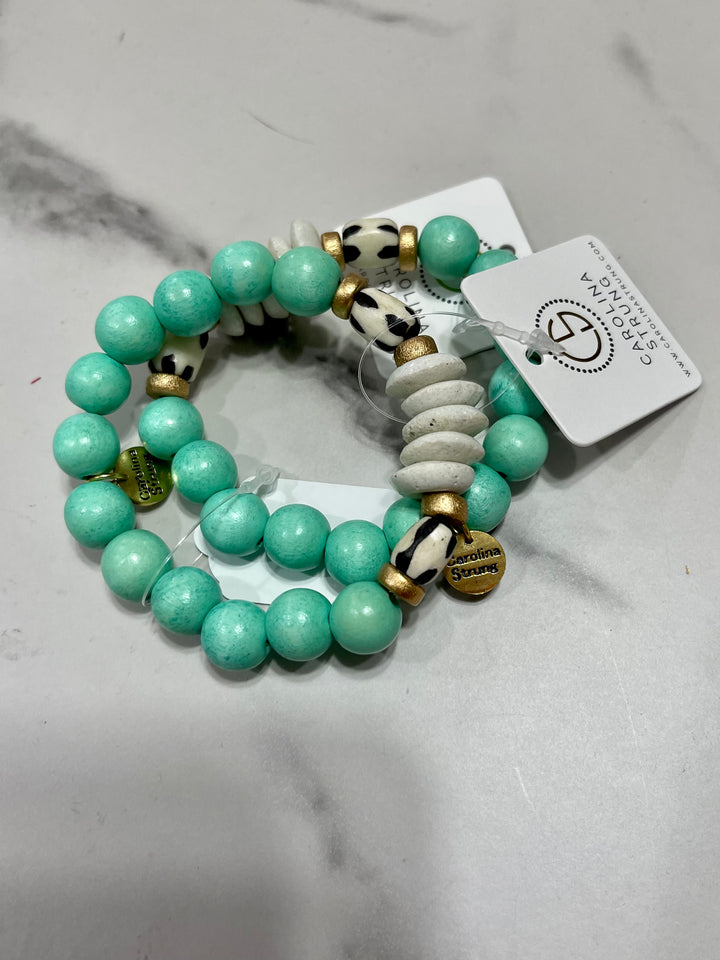 Carolina Strung- Kendall Bracelet- Mint