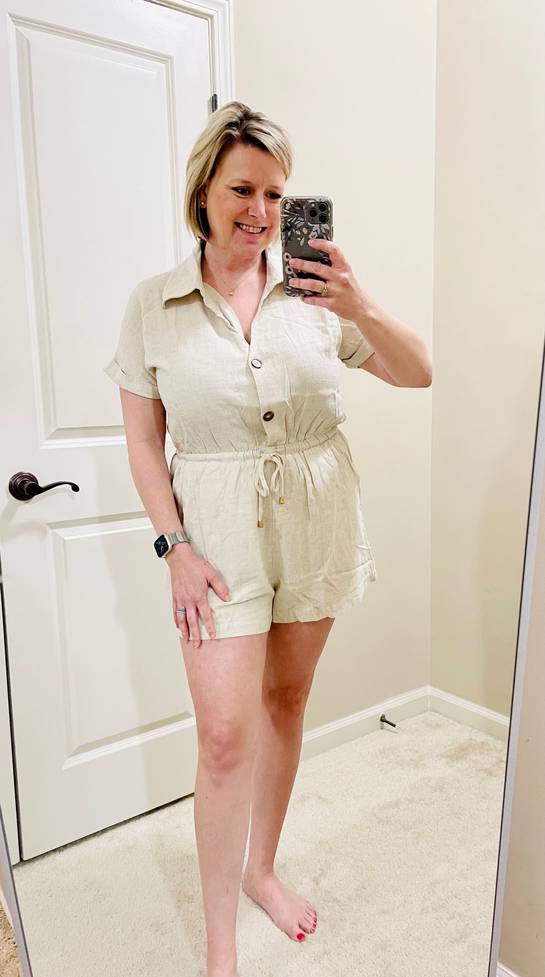 Linen Blend Romper