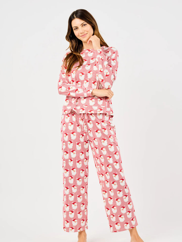 Women's Annie Pants Set | Santa Baby Red
