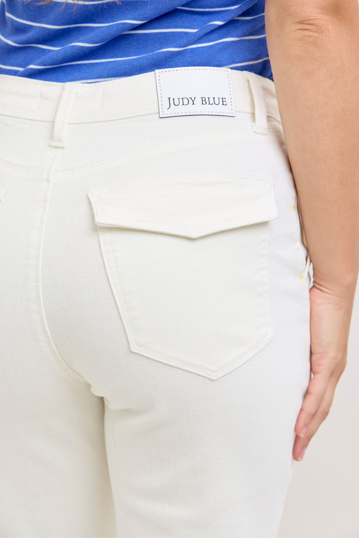 Judy Blue HW Aurora - White