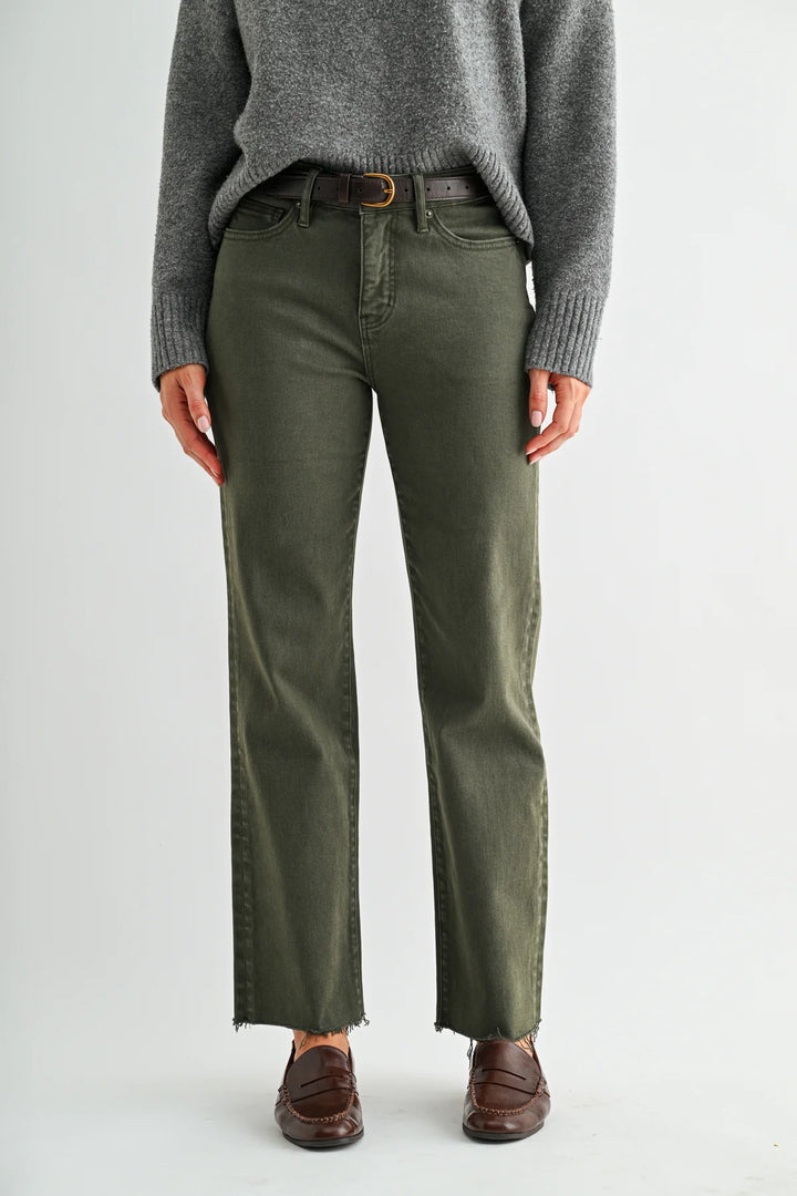 Olive You Forever Tummy-Tuck Jeans