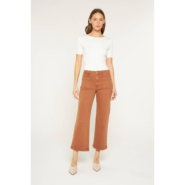 HIGH RISE CROPPED WIDE LEG WITH PATCH PKT