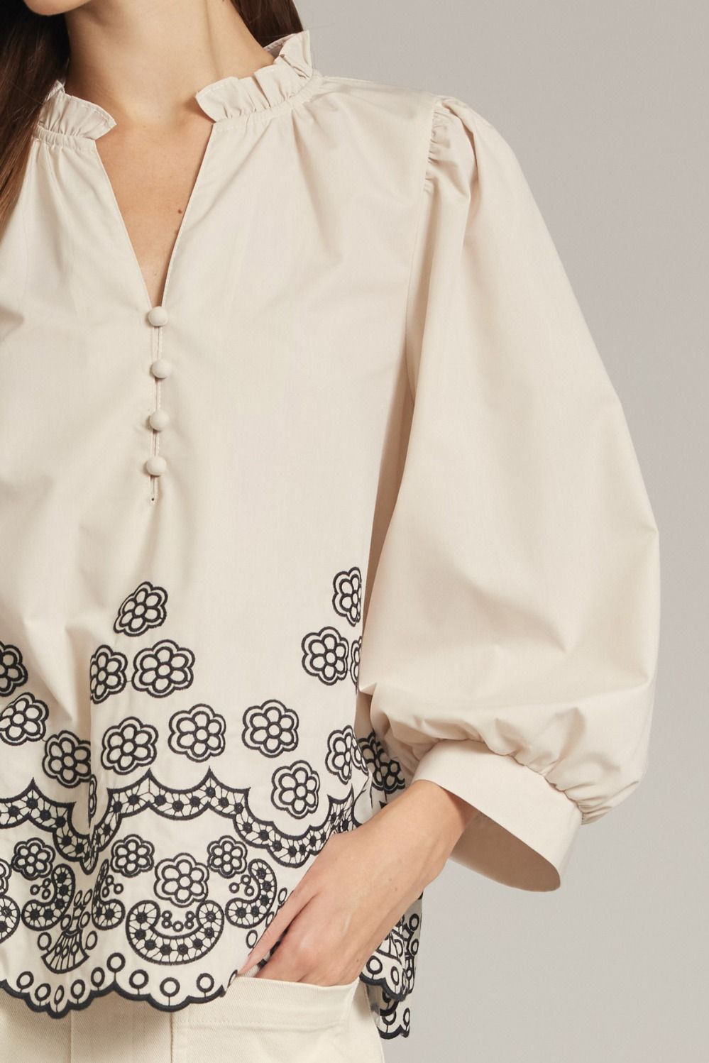 Delicate Details Embroidered Top
