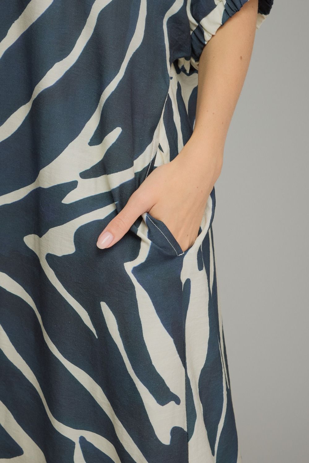 Safari Stroll Zebra Midi Dress