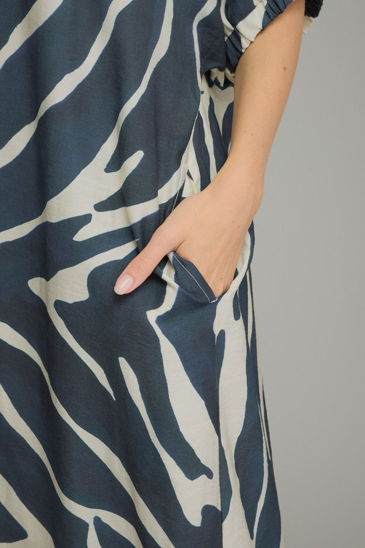 Safari Stroll Zebra Midi Dress