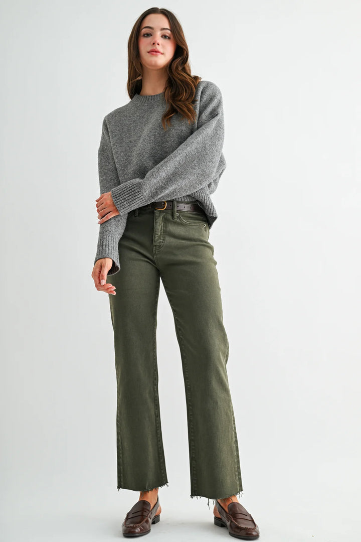 Olive You Forever Tummy-Tuck Jeans