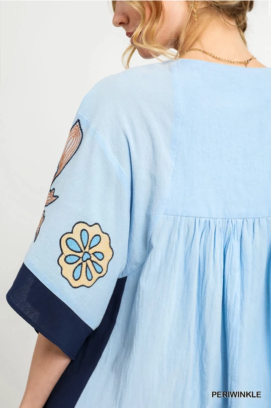 Bohemian Embroidered Kaftan Dress