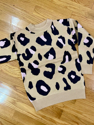 Kids Leopard Print Sweater