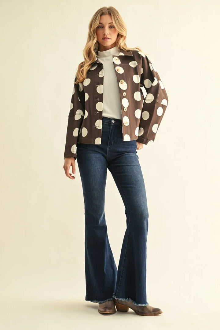 Mocha Dot Jacket 🤎