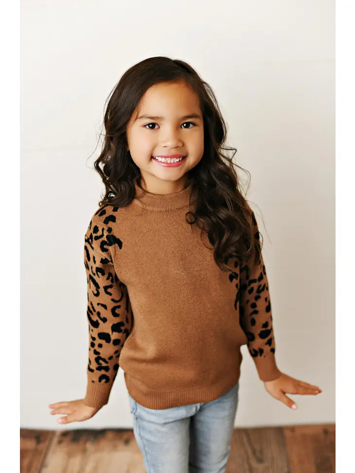 Brown/leopard print sweater