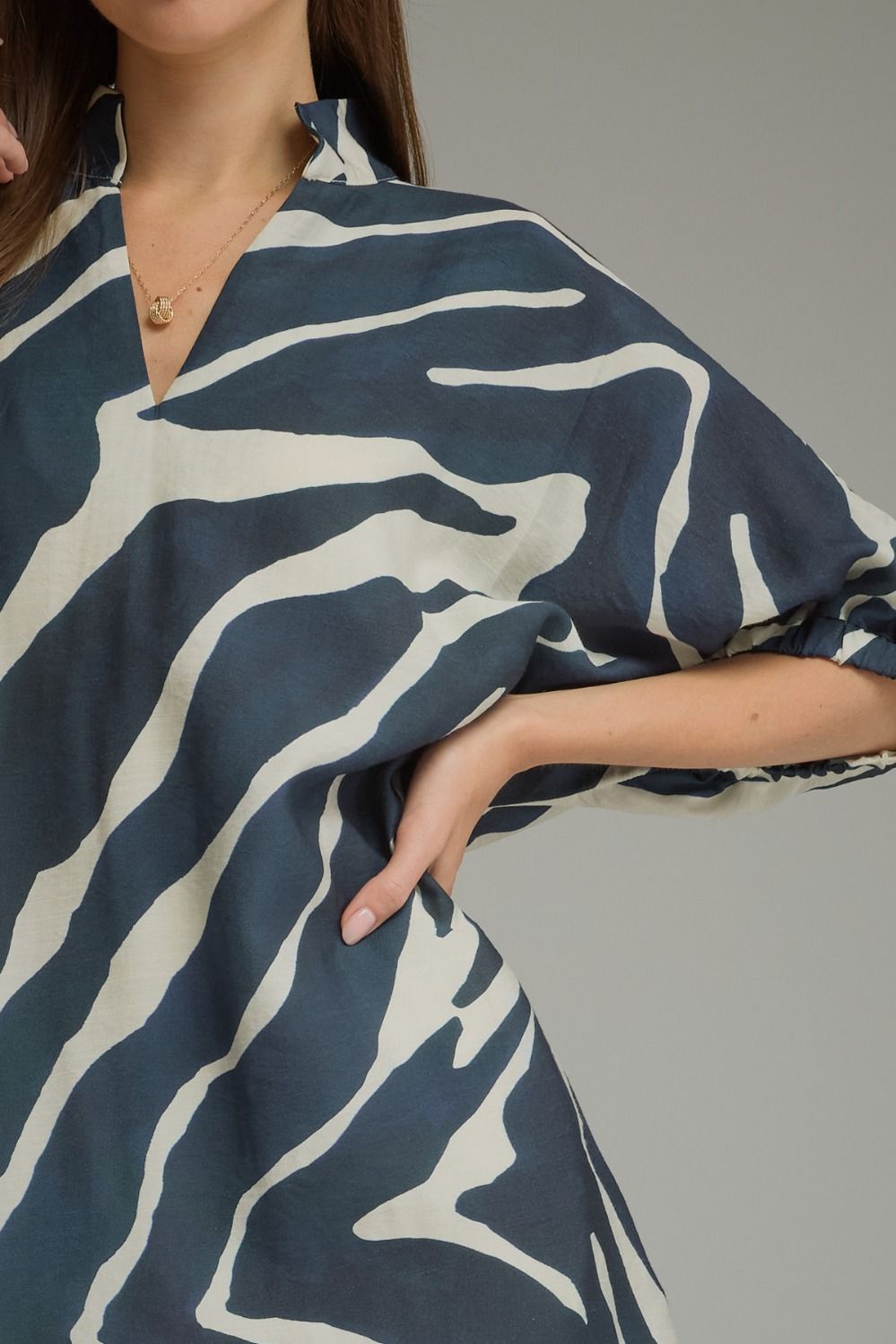 Safari Stroll Zebra Midi Dress