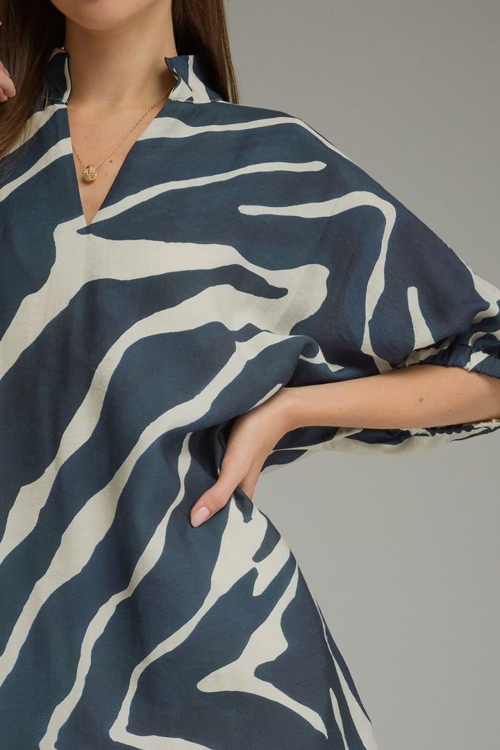 Safari Stroll Zebra Midi Dress