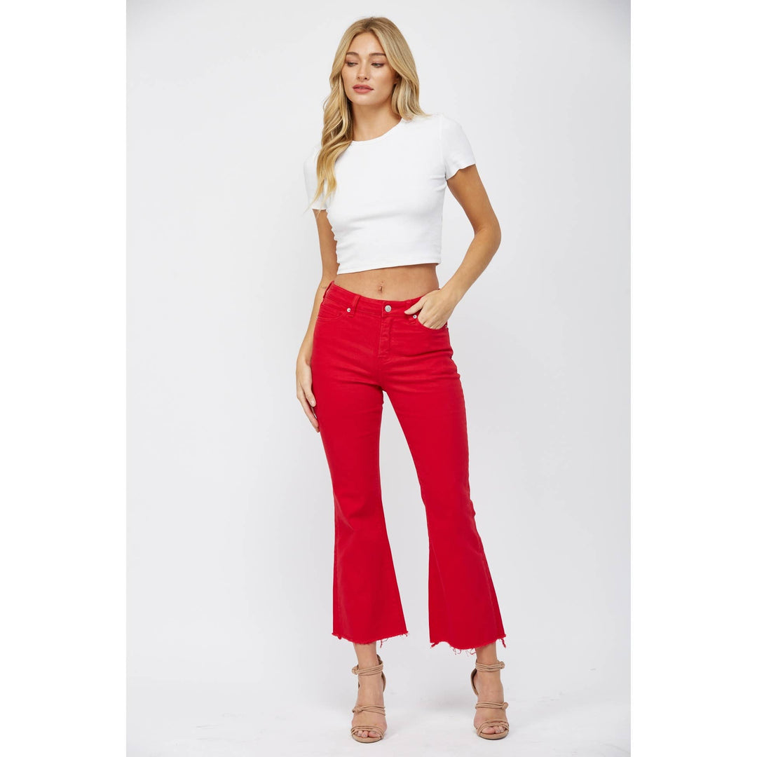 HIGH RISE ANKLE FLARE